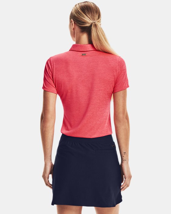 Women's UA Zinger Short Sleeve Polo, Pink, pdpMainDesktop image number 2